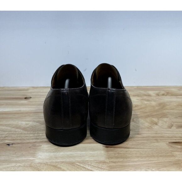 Magnanni Derby Dress Shoes Knight Plain-Toe Square Size 13 Dark Brown 23478 - Picture 4 of 8